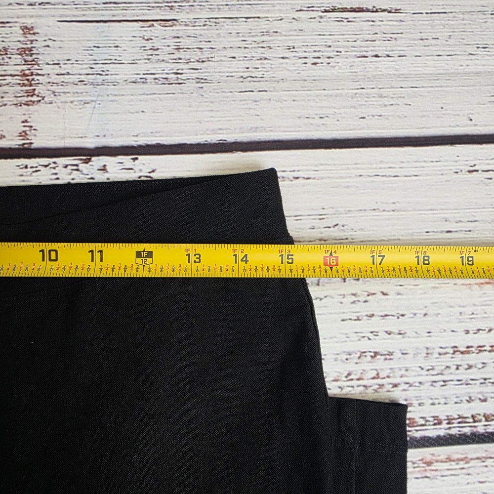 Eileen Fisher Womens XS Black Viscose Nylon Spandex Slim Ankle Crepe Stretch - Picture 7 of 9